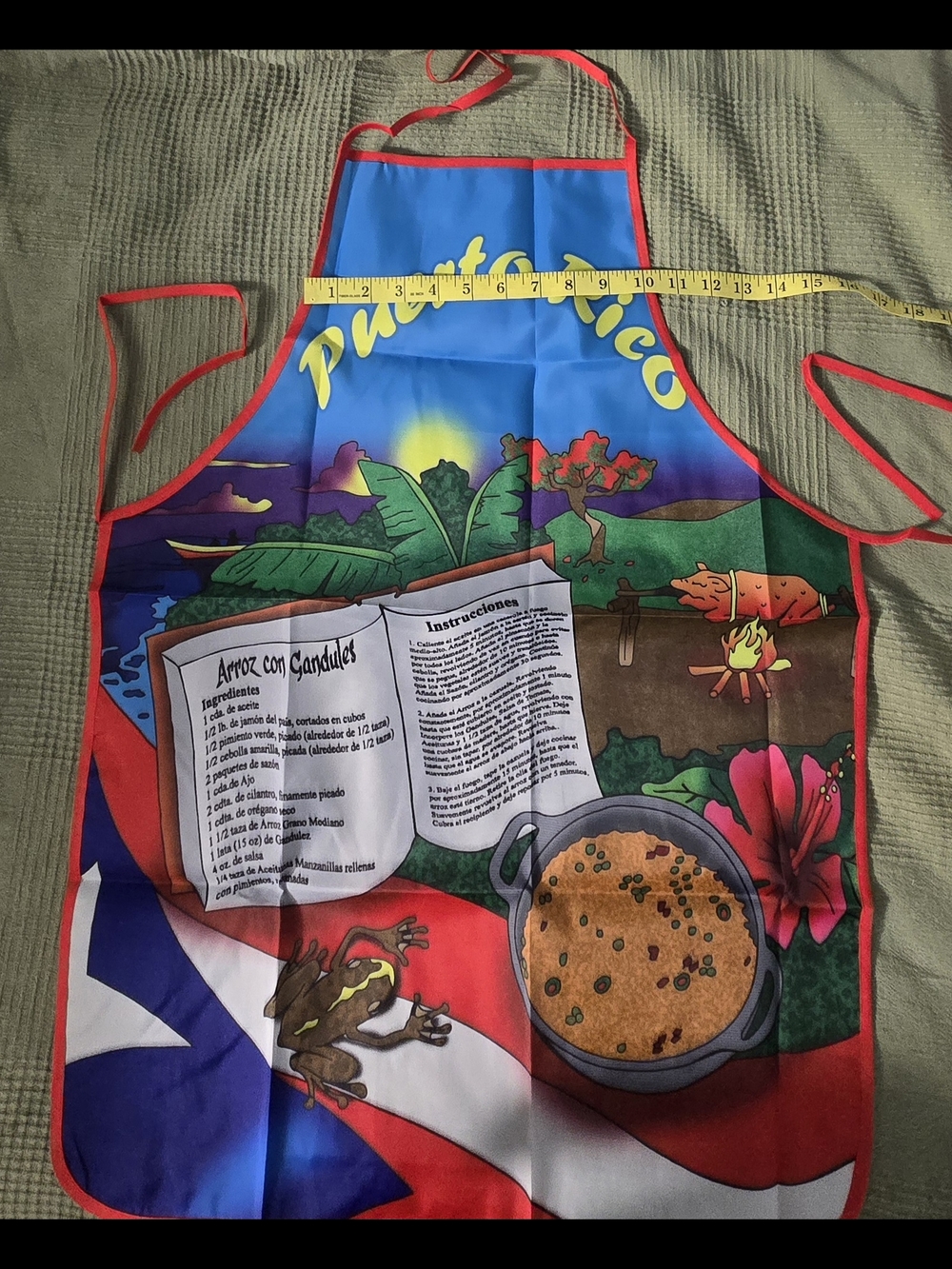 Puerto Rico Souvenir Colorful Kitchen Apron - Picture 6 of 10